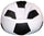 Pouf Pouf Ø100 cm en Faux Cuir Baselli Ballon de Football Noir et Blanc