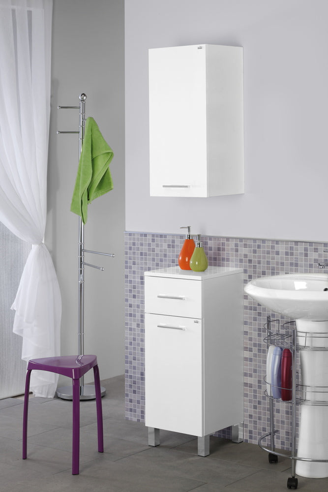 Mobile da Bagno Pensile Singolo 33Cm Laccato Bianco-1