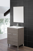 Mobile da Bagno Composizione Bagno 60Cm Rovere Scuro-1