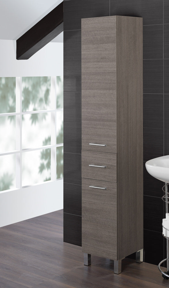 Mobile da Bagno Colonna Portasciugamani 33x180x33 cm Rovere Scuro-1