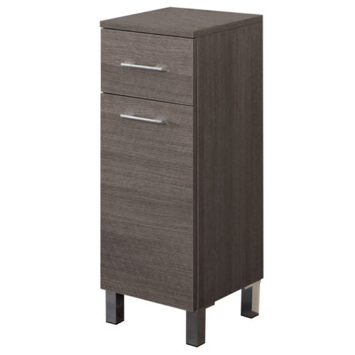 Mobile da Bagno Base Singola 33x33x84cm Rovere Scuro-1