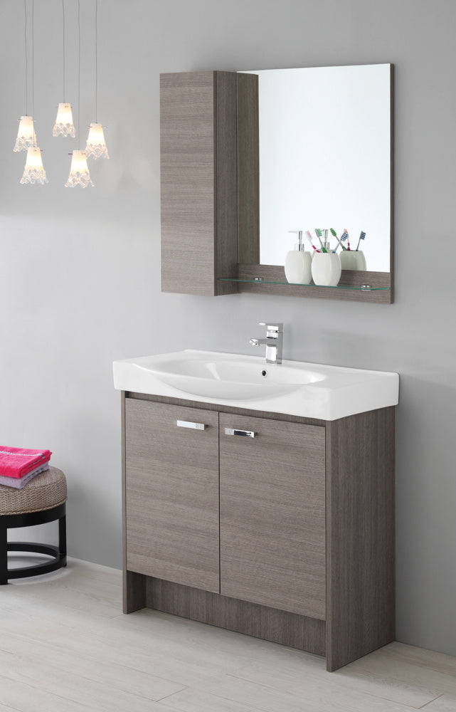 Mobile da Bagno Composizione Bagno 90Cm Rovere Scuro Special 90-1