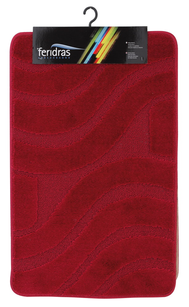 Tappeto Polipropilene Onda 50X80 Cm Rosso-1