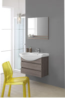 Mobile da Bagno Sospeso Rovere Scuro Composizione Bagno 80Cm Magnum-1