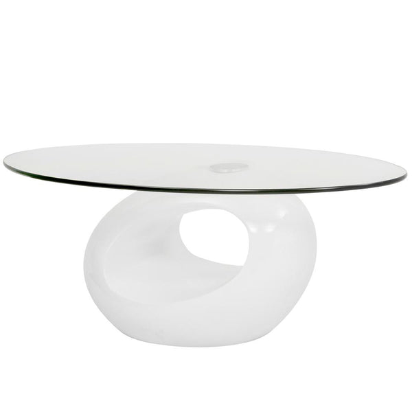 sconto Table basse ovale 115x42x65 cm Erma 2 Crumer Blanc