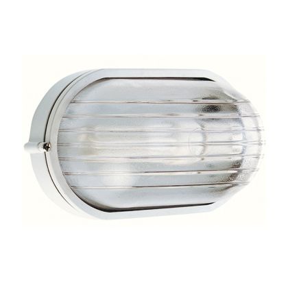 Lampada Plafoniera Ovale Grande Colore Bianco per Esterno Linea Industriale Sovil-1