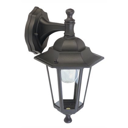 Lampada Applique in Basso Colore Nero per Esterno Linea Mini Esagonale Sovil-1