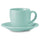 Tasse à thé cappuccino avec assiette en grès bleu Kaleidos