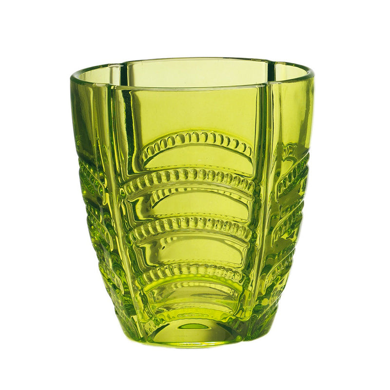Confezione 6 Bicchieri Luxor Verde in Vetro Colorato in Pasta Kaleidos-1