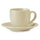 Tasse à thé cappuccino avec assiette en grès ivoire Kaleidos