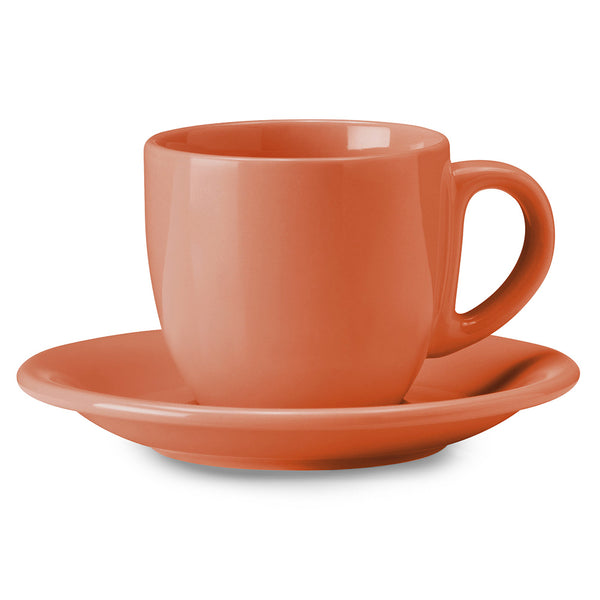Tasse à thé cappuccino avec assiette en grès Kaleidos Corallo prezzo