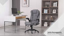 Chaise de bureau relax présidentielle massante grise