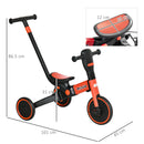 Triciclo per Bambini 18-60 Mesi 101x45x86,5 cm con Manubrio Regolabile e Ruote Chiuse Rosso-3