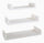 Set 3 Mensole da Parete 60-50-40x23,7x8 cm in Fibra di Legno Calamita Maxi  Rovere Sbiancato