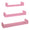 Set 3 Mensole da Parete 60-50-40x15,5x8 cm in Fibra di Legno Calamita Rosa Blush
