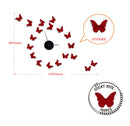 Sticker da Muro Orologio Butterflies con Post-It 100x80 cm Plastica-2