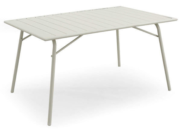sconto Table de jardin pliante en acier blanc Kraus Brunelleschi 140x90x75,3 cm