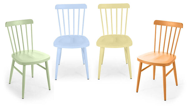 Ensemble de 4 chaises de jardin en acier multicolore Kraus Giotto prezzo