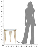 Tavolinetto da Caffé Glam Oro/Mirror Ø50x58,5 cm in Ferro e Vetro Oro-9