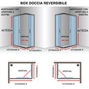 Box Doccia Semicircolare 2 Ante Scorrevoli in Cristallo Serigrafato 4mm H185 Fosterberg Tonder Bianco Varie Misure-4