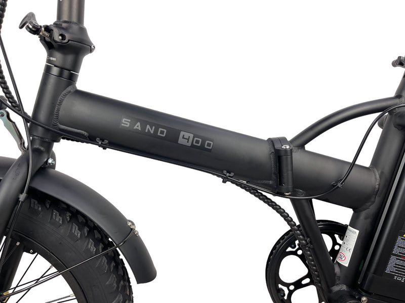 Fat-Bike Bicicletta Elettrica Pieghevole 36V a Pedalata Assistita 20" 250W Sand 400 Nera-2