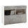 Buffet Meuble de Salon 1 Porte 2 Compartiments 111x42x82 cm TFT Akira Blanc et Ciment