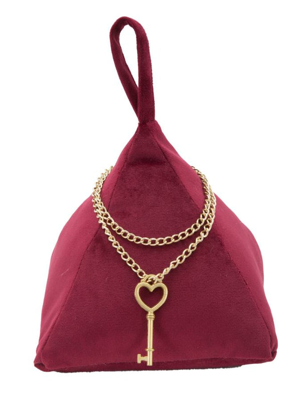 sconto Butée de Porte Triangle Bordeaux 14x14x20 cm en Coton