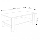 Tavolino Salotto Match 100x55x41 h cm in Truciolare bilaminato Bianco-3