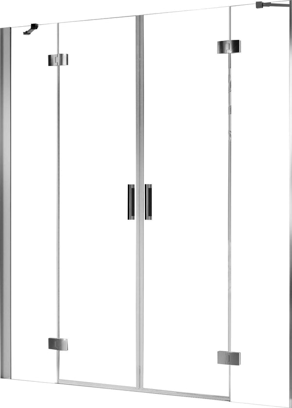 Porte de douche 2 portes battantes en cristal transparent 6mm H190 Fosterberg Herning Différentes tailles sconto