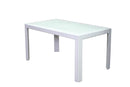 Tavolo da Giardino 140x80x72 cm in Polipropilene Bianco Seconda Scelta-7