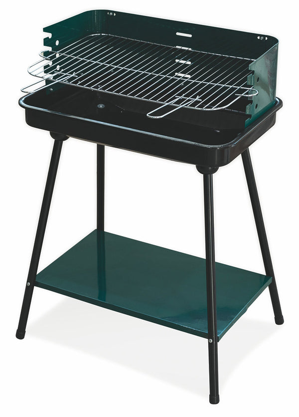 prezzo Barbecue à charbon rectangulaire 58x38 cm Soriani Sun-day Vert