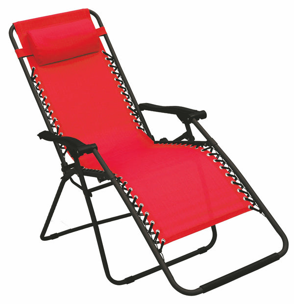 Chaise inclinable pliante Zero Gravity en fer et textilène Soriani Gran Relax Rio Rosso online