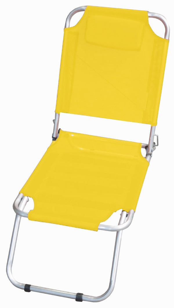 sconto Chaise de plage pliante Soriani Greece en aluminium jaune