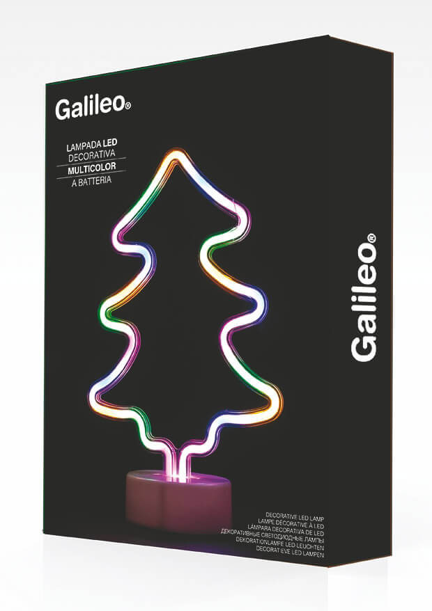 Albero di Natale Luminoso Neon a Led H29,5 cm Soriani Multicolor-4