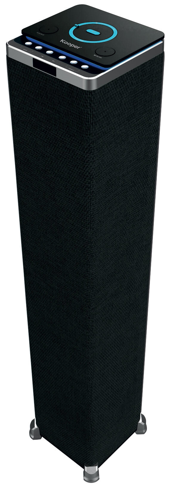 prezzo Enceinte colonne sans fil 120 W avec radio en tissu noir Kooper Techno