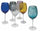 Ensemble de 6 gobelets en verre coloré à pois et surface ondulée 300 ml Villa d'Este Home Tivoli Shiraz