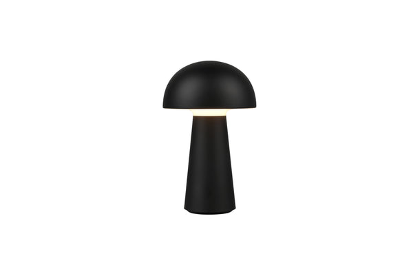 Lampe de table LED d'extérieur en plastique noir sconto