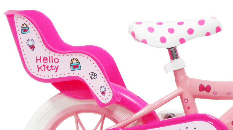 Bicicletta per Bambina 12" 1 Freno Gomme in EVA Hello kitty Rosa-5