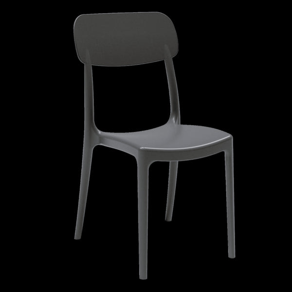 Chaise de jardin empilable 53x46x88 cm en polypropylène noir online