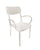 Chaise de jardin empilable 53x55x88 cm avec accoudoirs en polypropylène blanc