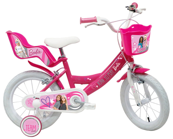 Vélo Barbie Rose pour Fille 14" 2 Freins sconto