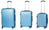Set de 3 Valises Trolley Rigides en ABS 4 Roues Ravizzoni Monet Bleu