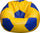 Pouf Pouf Ø100 cm en Ballon de Football Jaune et Bleu Baselli