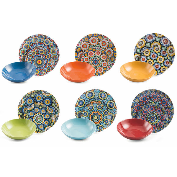 Service de table en porcelaine et grès Villa d'Este Marrakech 18 pièces online