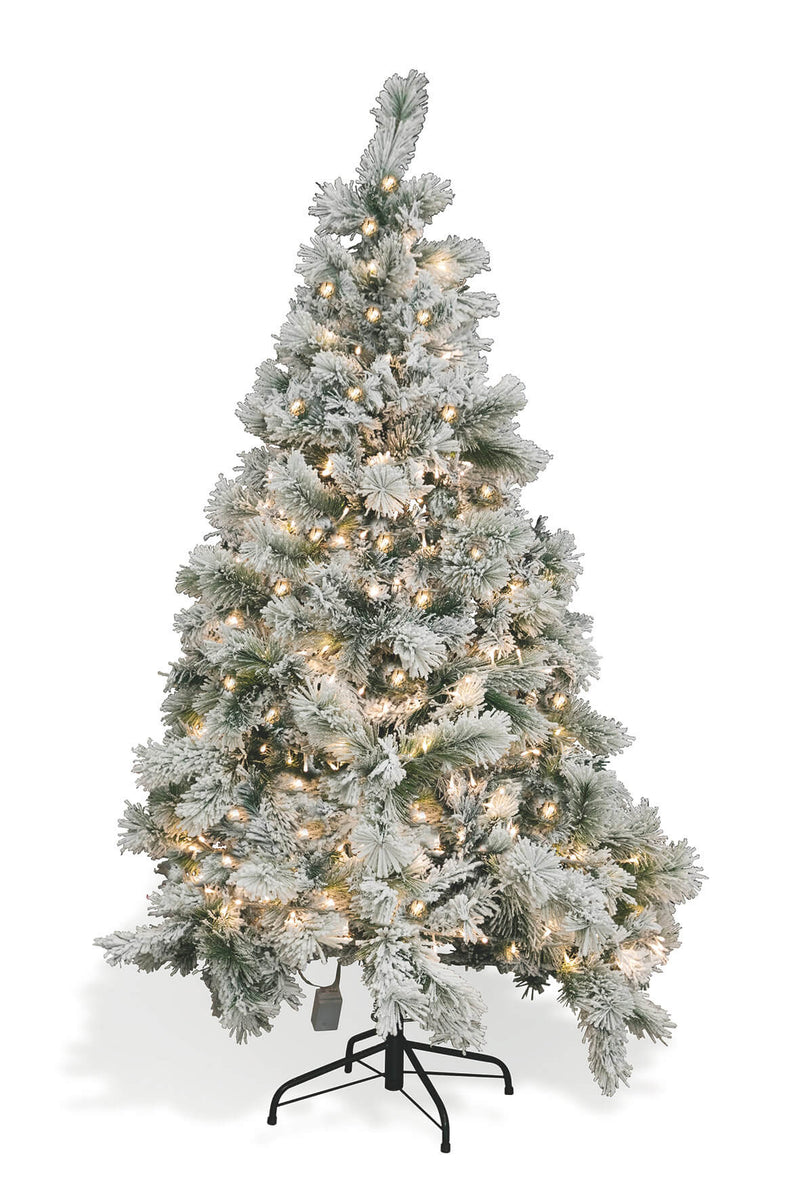 Albero di Natale Luminoso Innevato con LED Bianco Caldo Soriani Vienna-1