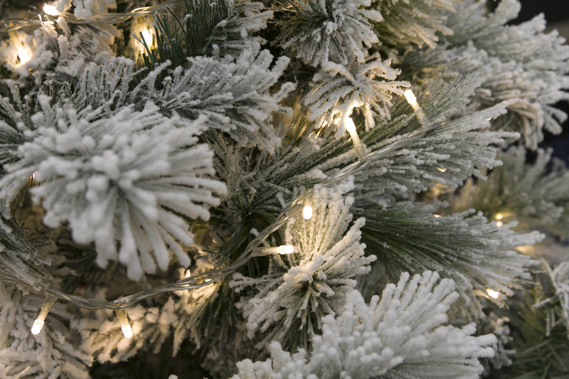 Albero di Natale Luminoso Innevato con LED Bianco Caldo Soriani Vienna-2