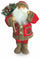 Marionnette Lumineuse Père Noël avec Aiguilles de Pin 6 Led en Tissu H46 cm Soriani Rouge
