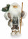 Marionnette Lumineuse Père Noël avec Aiguilles de Pin 6 Led en Tissu H46 cm Blanc Soriani