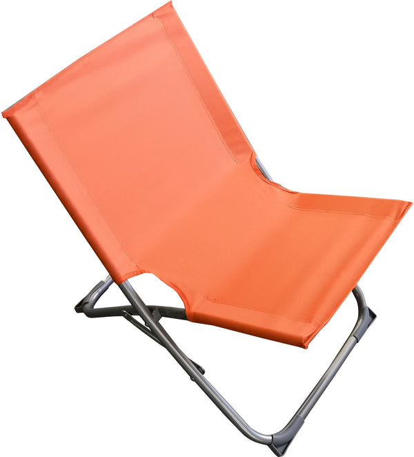 Chaise longue pliante Spiaggina 55x45x52 cm en acier et tissu Oxford 600D orange prezzo
