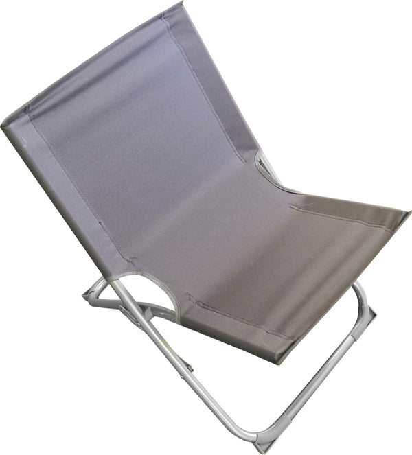 sconto Chaise longue pliante Spiaggina 55x45x52 cm en acier et tissu Oxford 600D gris